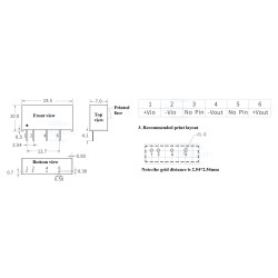 Module hạ áp nguồn cách ly 12V-5V B1205S 2WR3 Module hạ áp nguồn cách ly 12V-5V B1205S 2WR3