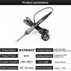 Mỏ hàn điều chỉnh nhiệt độ HANDSKIT 90W Mỏ hàn điều chỉnh nhiệt độ HANDSKIT 90W