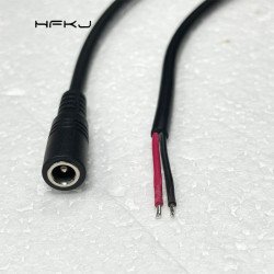 Jack DC 5.5*2.1mm cái kèm dây 18awg Jack DC 5.5*2.1mm cái kèm dây 18awg