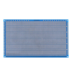 Test board hàn 1 mặt phủ xanh 10x15cm lỗ đôi Test board hàn 1 mặt phủ xanh 10x15cm lỗ đôi