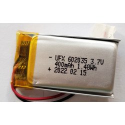 Pin Lithium Lipo 3.7V 400mAh UFX602035 Pin Lithium Lipo 3.7V 400mAh UFX602035