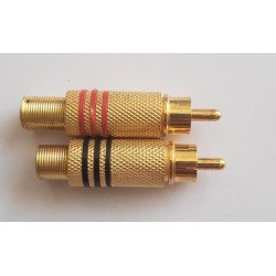 Jack AV đực đỏ-đen mạ vàng (1 cặp)  Jack AV đực đỏ-đen mạ vàng (1 cặp)