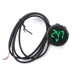 Vol kế điện tử tròn chống nước 4-100VDC màu đỏ Vol kế điện tử tròn chống nước 4-100VDC màu đỏ