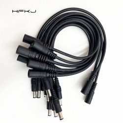 Dây nối jack DC 5.5*2.1mm đực cái 18awg (100cm) Dây nối jack DC 5.5*2.1mm đực cái 18awg (100cm)