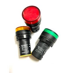 Đèn báo tín hiệu 220V AD16-16C  (vàng) 16mm Đèn báo tín hiệu 220V AD16-16C  (vàng) 16mm