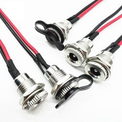 Jack DC 5.5*2.1mm cái kim loại kèm dây Jack DC 5.5*2.1mm cái kim loại kèm dây