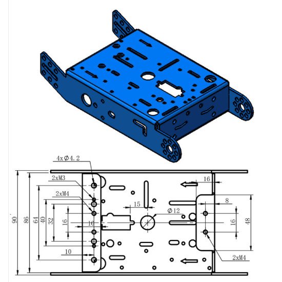 Bộ khung xe hợp kim nhôm 2WD