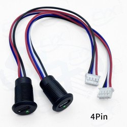 Jack USB C 4P có đèn chống nước kèm dây 160mm Jack USB C 4P có đèn chống nước kèm dây 160mm