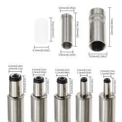 Jack DC 5.5*2.5mm đực kim loại Jack DC 5.5*2.5mm đực kim loại