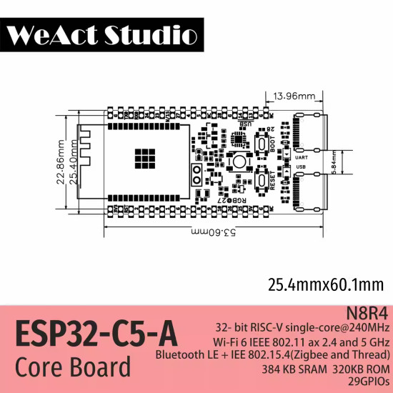 Kit ESP32 C5 N8R4 wifi 6