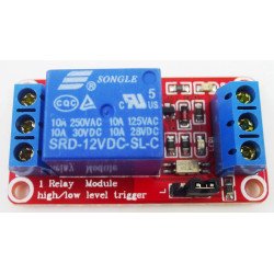 Module 1 Relay với opto cách ly kích H/L (12VDC) Module 1 Relay với opto cách ly kích H/L (12VDC)