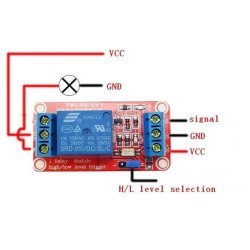 Module 1 Relay với opto cách ly kích H/L (12VDC) Module 1 Relay với opto cách ly kích H/L (12VDC)