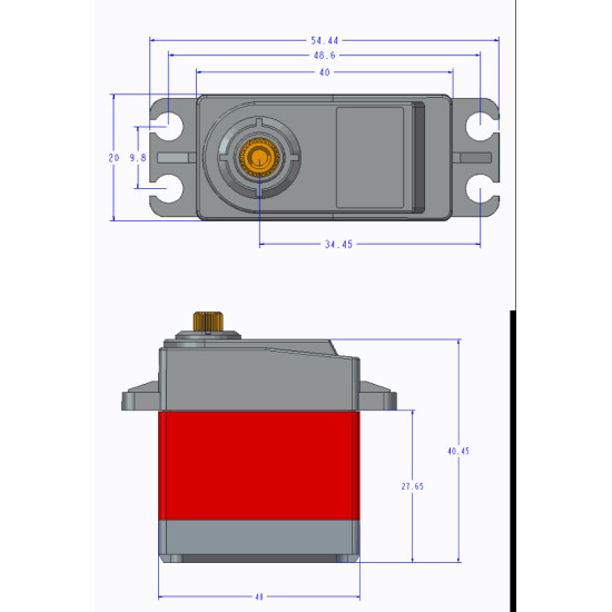 Động cơ RC servo TD8120MG 180 độ 20kg