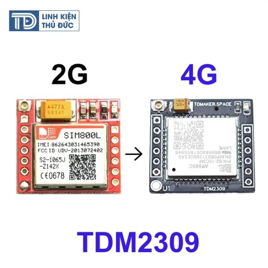 Module 4G SIMCOM A7680C thay thế SIM800 SIM800L có VOLTE