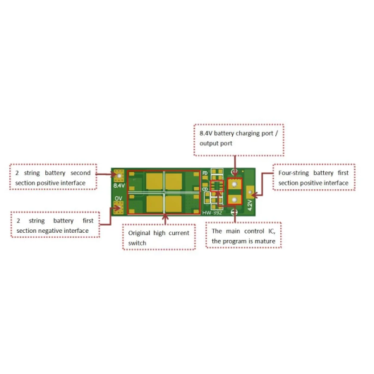 Mạch sạc và bảo vệ pin 2s 20A HW-392 pin 3.7V Mạch sạc và bảo vệ pin 2s 20A HW-392 pin 3.7V